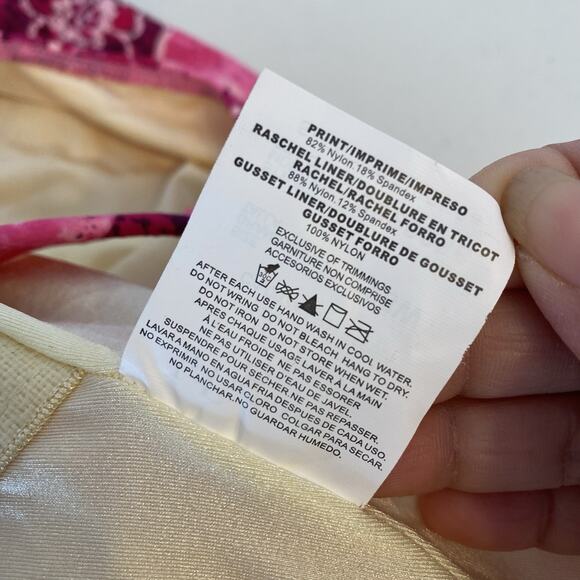 NWT It Figures Slender Thighs Pink Floral Cottage One Piece Swim Dress Plus 28W - Picture 4 of 9